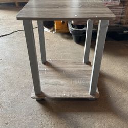 Furinno Simplistic 1 End Table, French Oak Grey/Grey