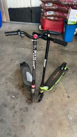 2 electric scoters but no battery works and no charger can used like normal scooter $30 booth