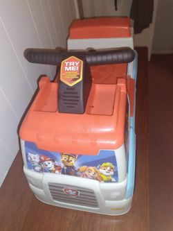 Paw Patrol Push And Ride Along Kids Car. With Built In Car Track