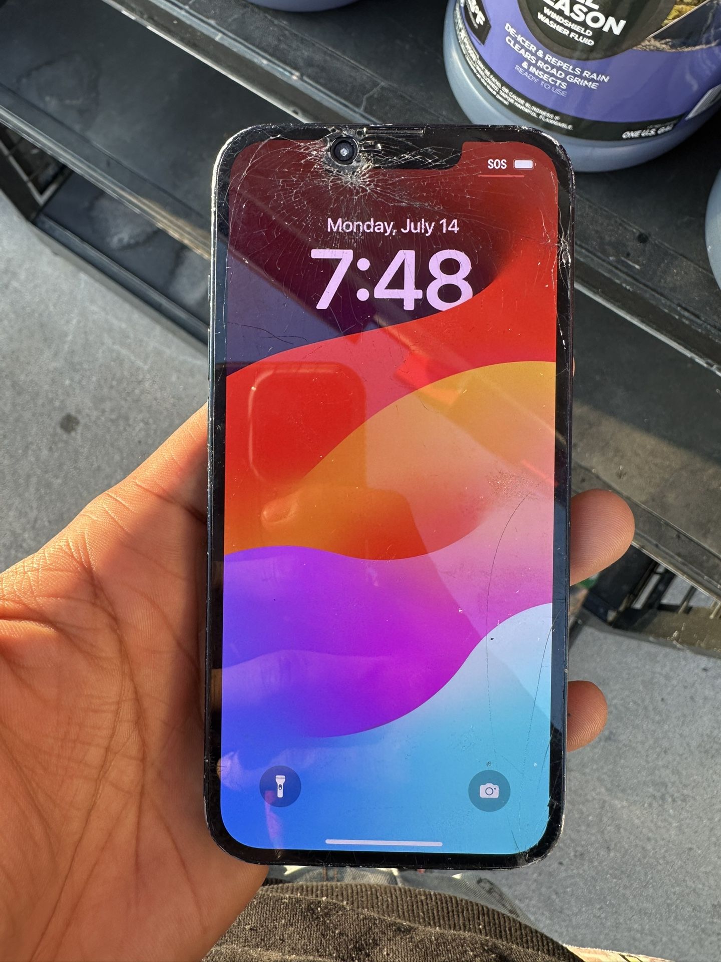 Cracked iPhone 13