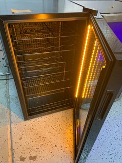 Wine Cooler Refrigerator with LED Lighting