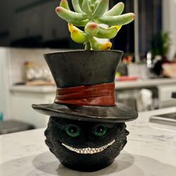 🔥🔥🔥🐱Cheshire Cat Planter w Succulent 🪴