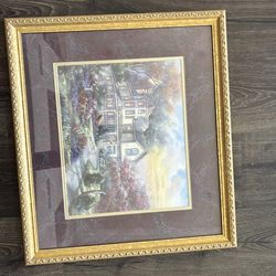 Framed art print titled ‘A Country Welcome’ by artist Carl Valente