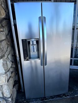 LG stainless stainless French door refrigerator and freezer
