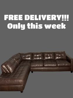 FREE DELIVERY (Ashley Furniture Leather Sectional)