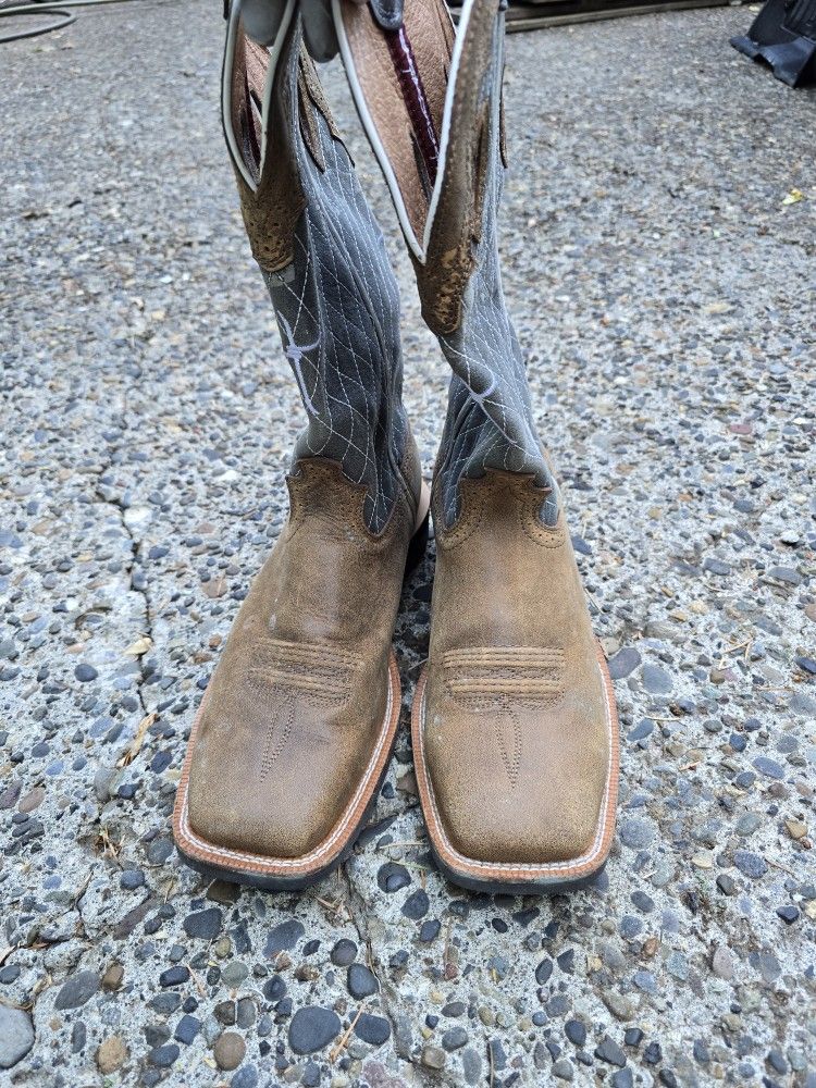 Twisted X Men's Distressed Ruff Stock Western Boots - Broad Square Toe
