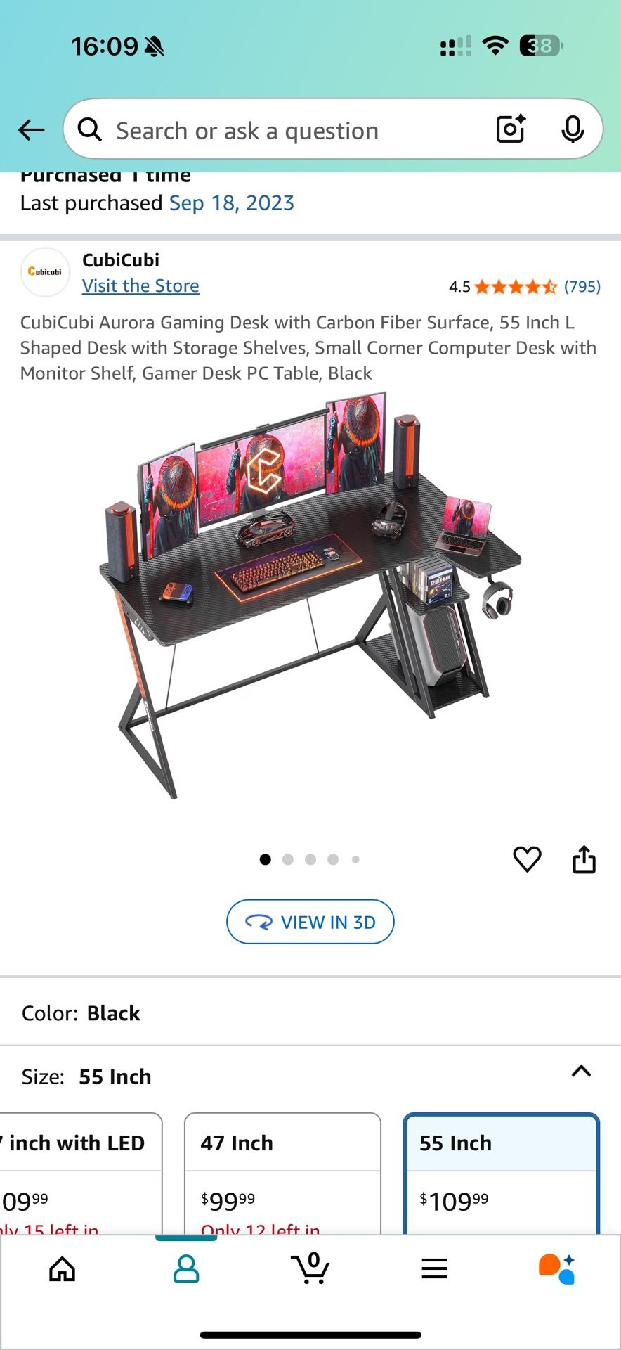PICKUP ONLY gaming desk+ chair