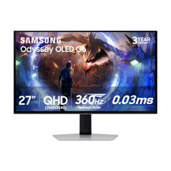 Barely Used Samsung - 27" Odyssey OLED G6 (G60SD) QHD 360Hz 0.03ms FreeSync Premium Pro Gaming Monitor with HDR