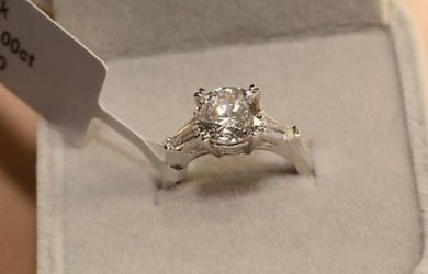 2 CT ROUND CUT DIAMOND SOLITAIRE ENGAGEMENT RING 14K WHITE GOLD ENHANCED