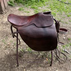 Saddleseat Saddle With Bridle