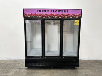 Three Section Commercial Flowers Floral Commercial Swing Door Refrigerator Cooler