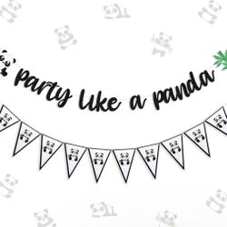 Panda Party Banner Decorations 