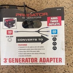 Predator 30 Amp Generator Adapter