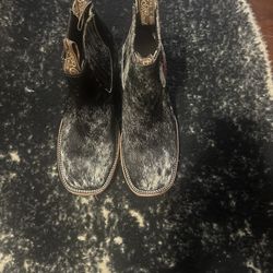 Botines Pelo Negro Vaca 