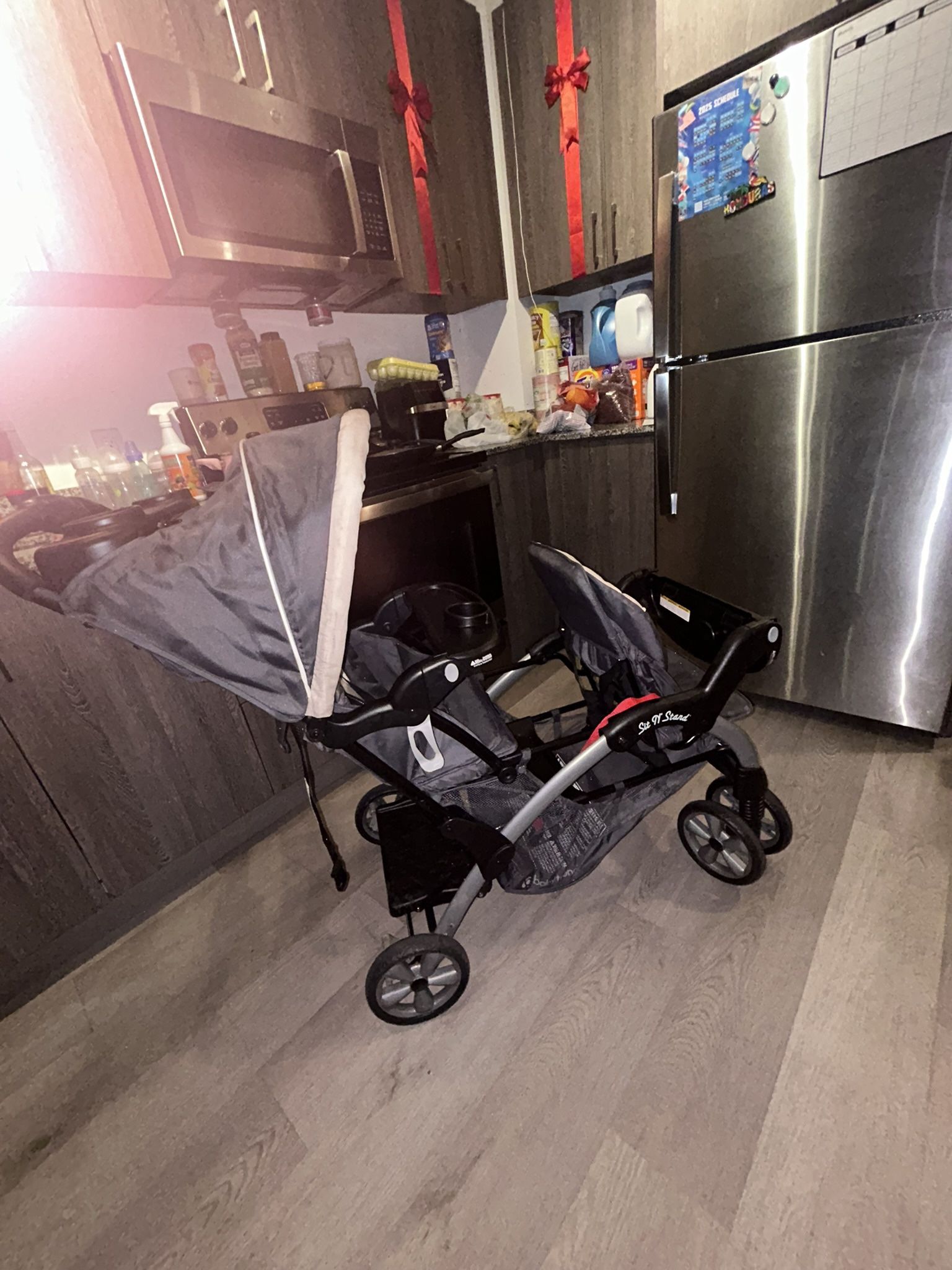 2 Strollers (1 Double Graco Stroller And I 1 Chicco Stroller For 1 Child.
