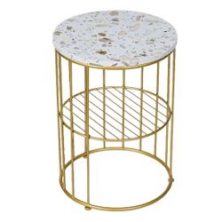 Terrazzo Marble Coffee Table End Table Set Of 2 