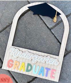 Kindergarten graduation photo frame prop