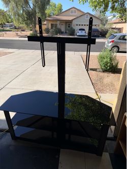 Glass tv stand