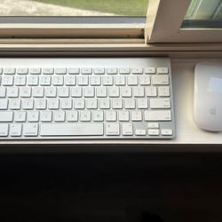 Apple Wireless Keyboard with Bluetooth - Silver and Mouse