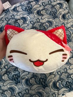 Nemuneko Cat Plush Red BIG Kawaii Cat Plush Japanese Plush w/ Tag