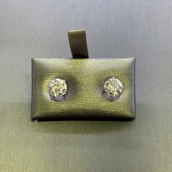 14KT WG 3.00cttw Lab Grown Diamond Stud Earrings