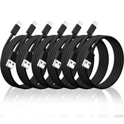 iPhone Charger Cord,[MFi Certified] 6Pack Lightning Cable 6ft,Long Fast Charging 6 Feet for Apple iPhone 14/13/12/11/Pro/Max/SE/X/XS/XR/8/8Plus/iPad(B