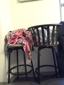 Two bar stools.