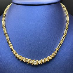Vintage Diamond And Gold Necklace
