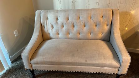 Loveseat and chair