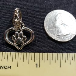 JAI Sterling Silver Paw Print Enhancer 