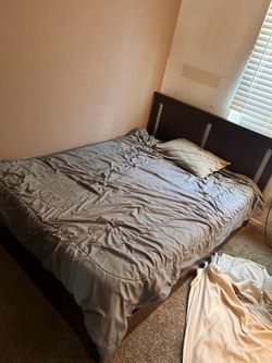Twin bed and wood frame for sell