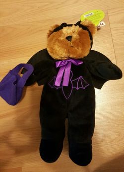 Halloween bat bear new with tags