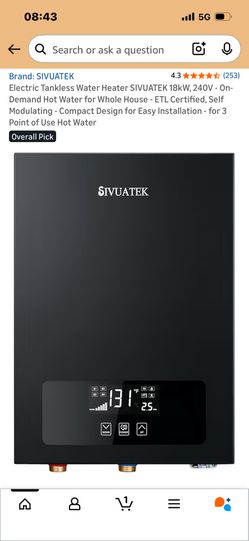 Sivuatek Tankless Water Heater