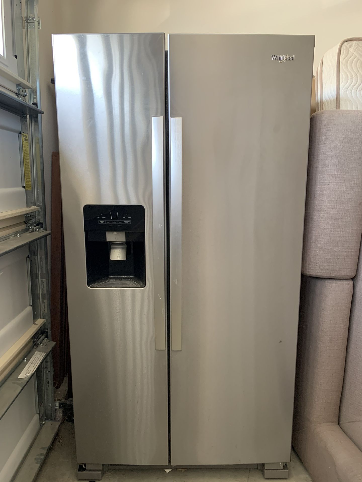 Whirlpool fridge And Freezer, Silver Two Doors side by side