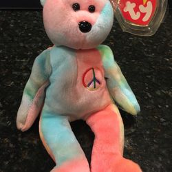 Rare “Peace Bear” TY Beanie Original Beanie Baby… Best offer