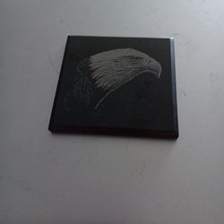 Etched Eagle Coaster