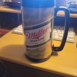 Vintage Miller High Life Beer Thermo-Serv Insulated Plastic Mug Made In USA 