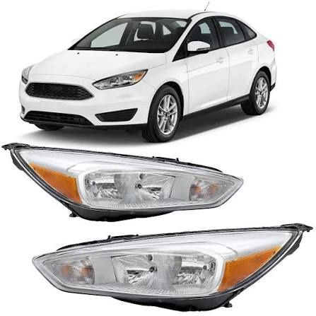 For Ford Focus 2015-2018 Headligh Headlamps Chrome Housing