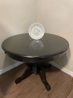 Black Oval Pedestal Dining Table