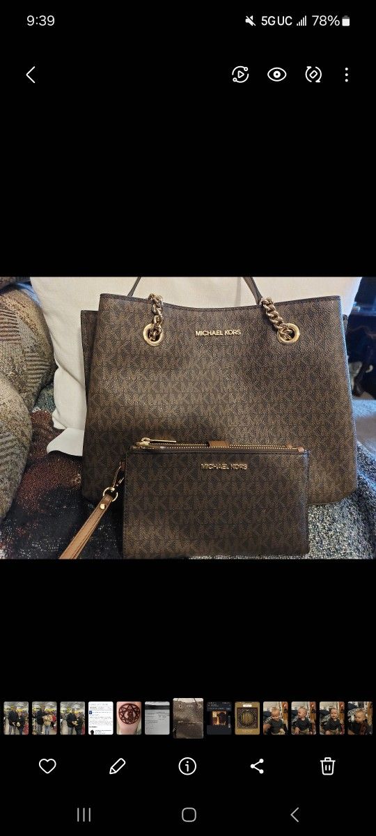 Michael Kors  Purse And Wristlet 