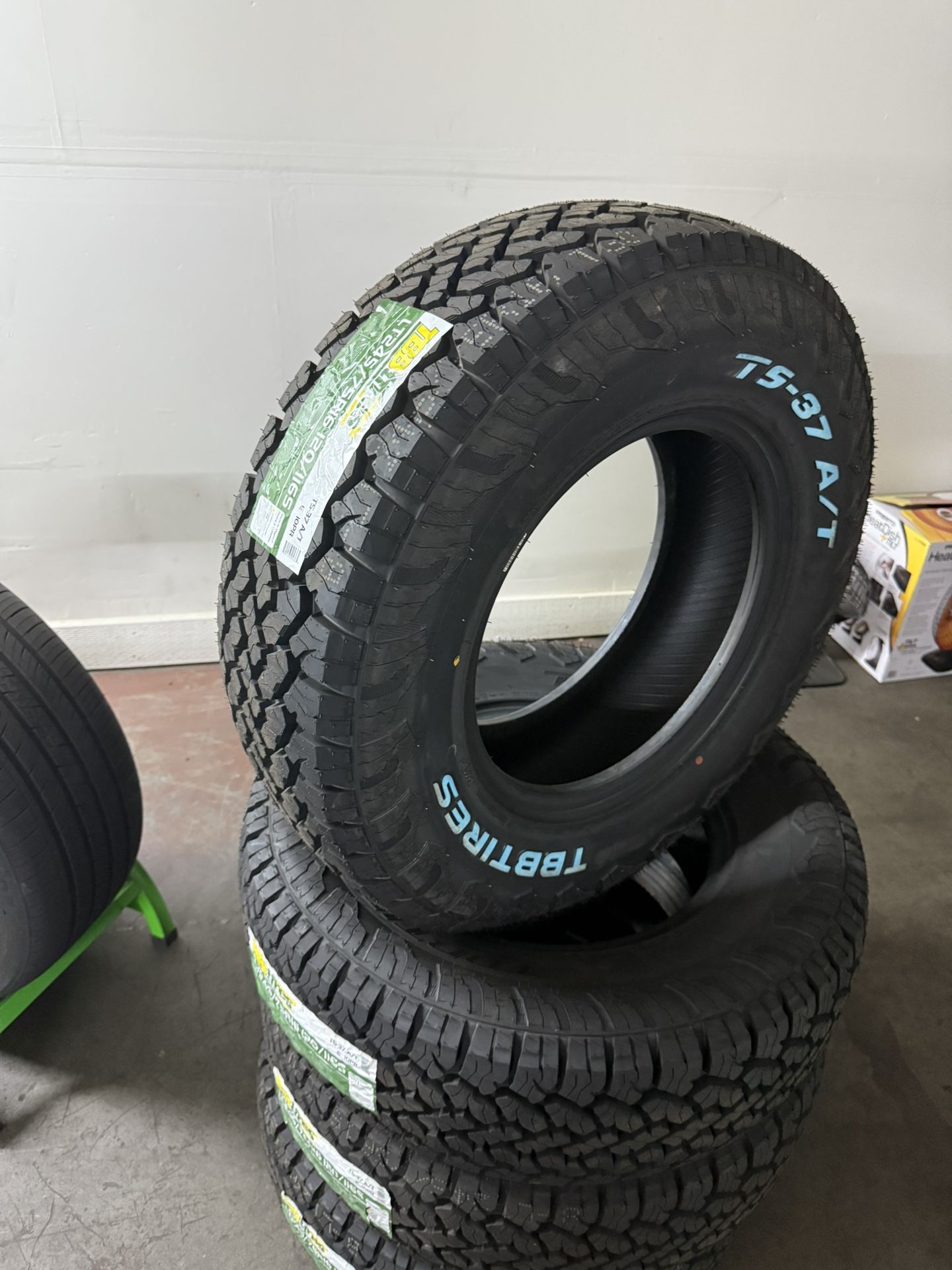 BRAND NEW TIRES LT 245/75r16 TBB ALL TERRAIN 10PLY FOR SALE SET OF 4 TIRES $499 WITH INSTALLATION AND BALANCING