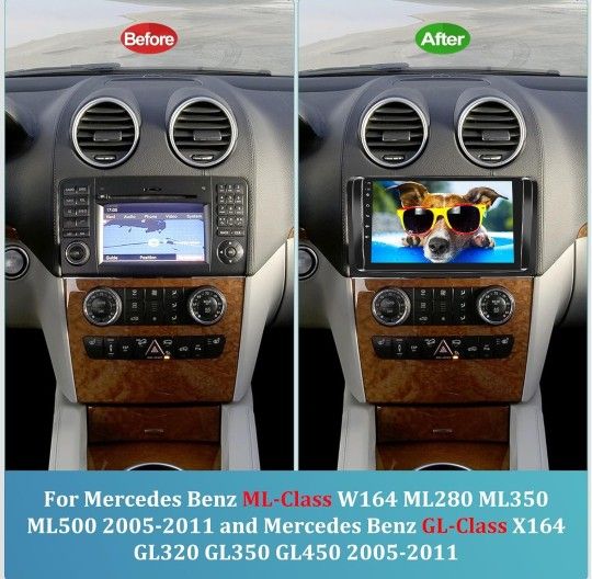 Mercedes Benz GL/ML Class  9" Touchscreen Stereo Apple Carplay/AndroidAuto 05-11