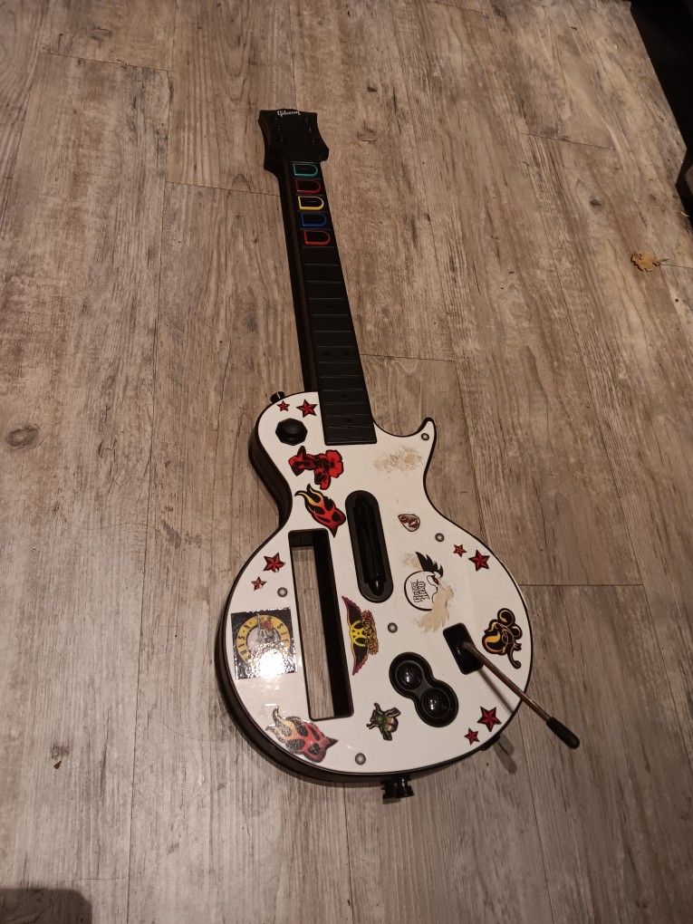 Nintendo Wii Guitar Hero Gibson Les Paul Wireless Red Octane 95125.805 White