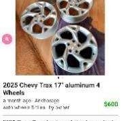 2025 Chevy Trax 17 Inch Rims 