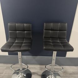 Black bar stools