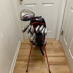 Nickent GeneX Titanium Arc Iron Golf Clubs Set St-90 Speed Shaft Set (contact info removed)P Stand Bag  1 Driver 1 Putter.