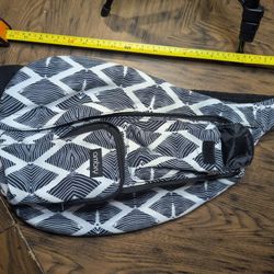 Ambry brand rope sling crossbody bag black and white geometric