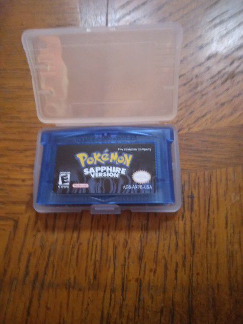 Gameboy Advance SP Pokemon Sapphire Version Game Card High Quality Reproduction 