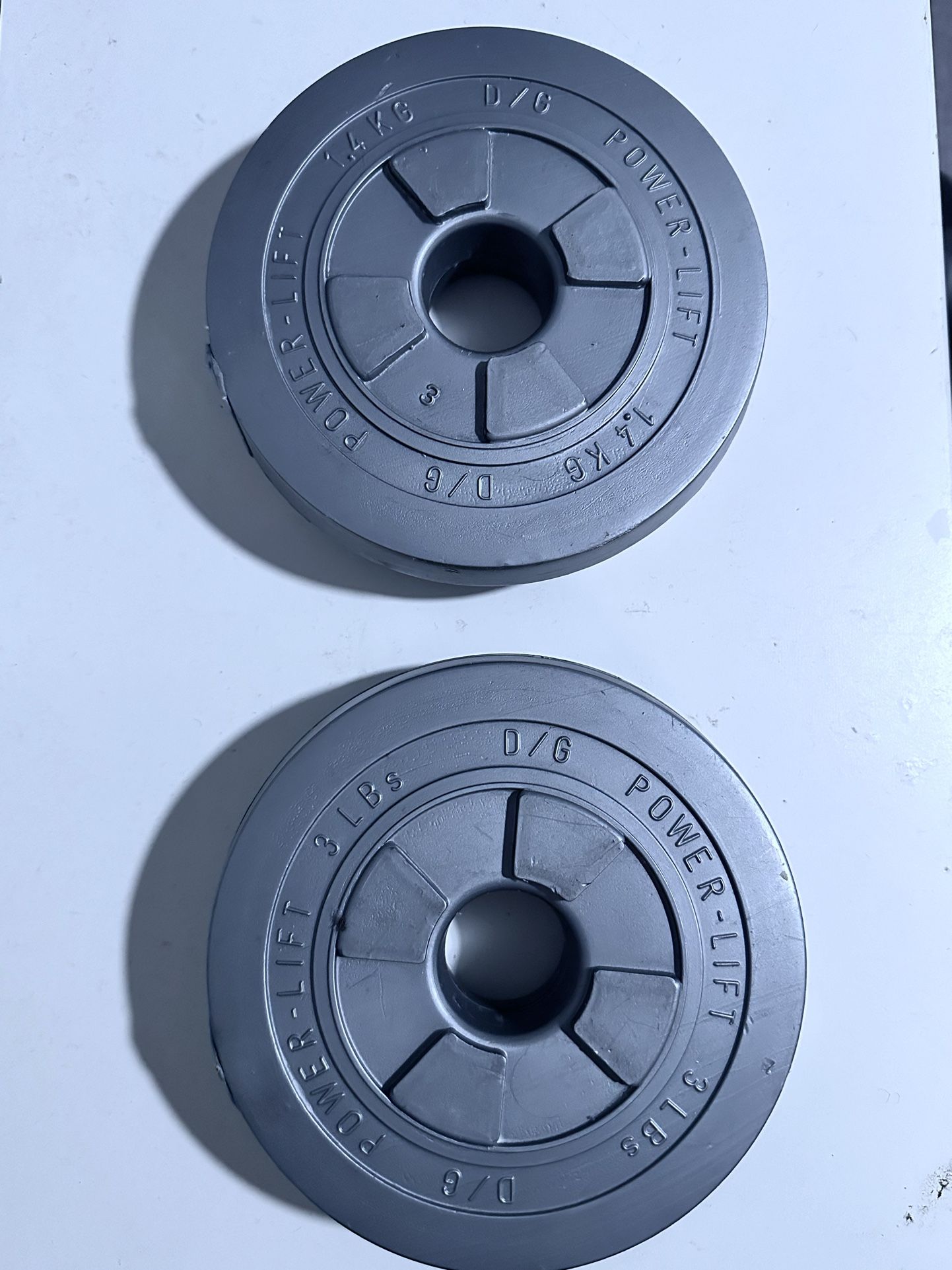 Two 3lb Barbell Weights
