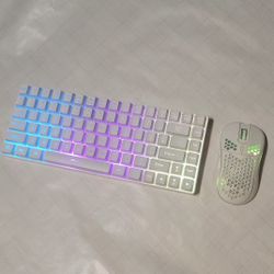 RedThunder 75% Wireless Keyboard & Honeycomb Mouse Combo – White